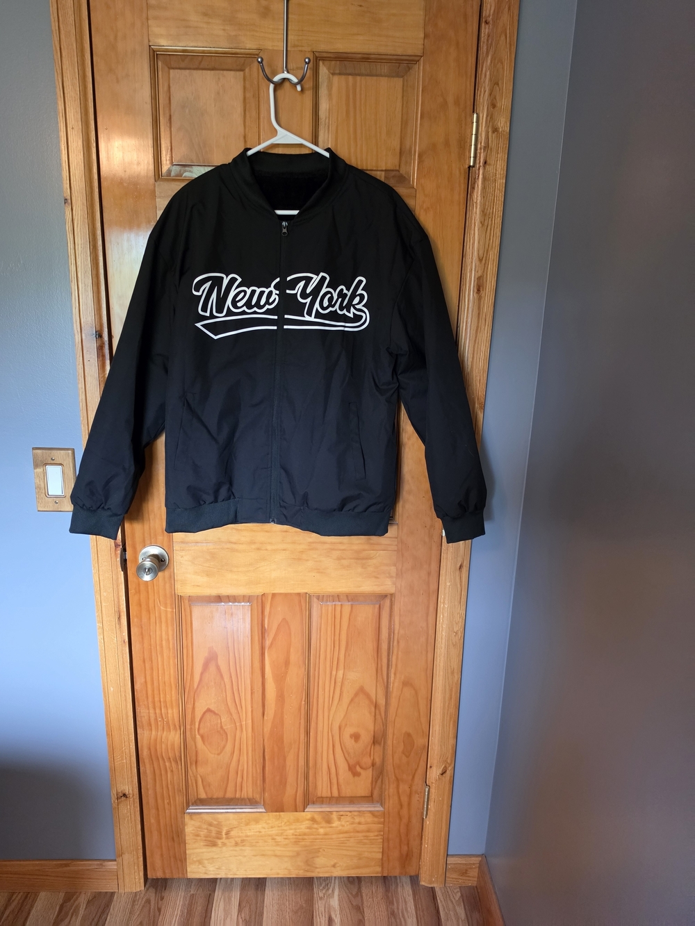 New York Script Bomber Jacket - Black